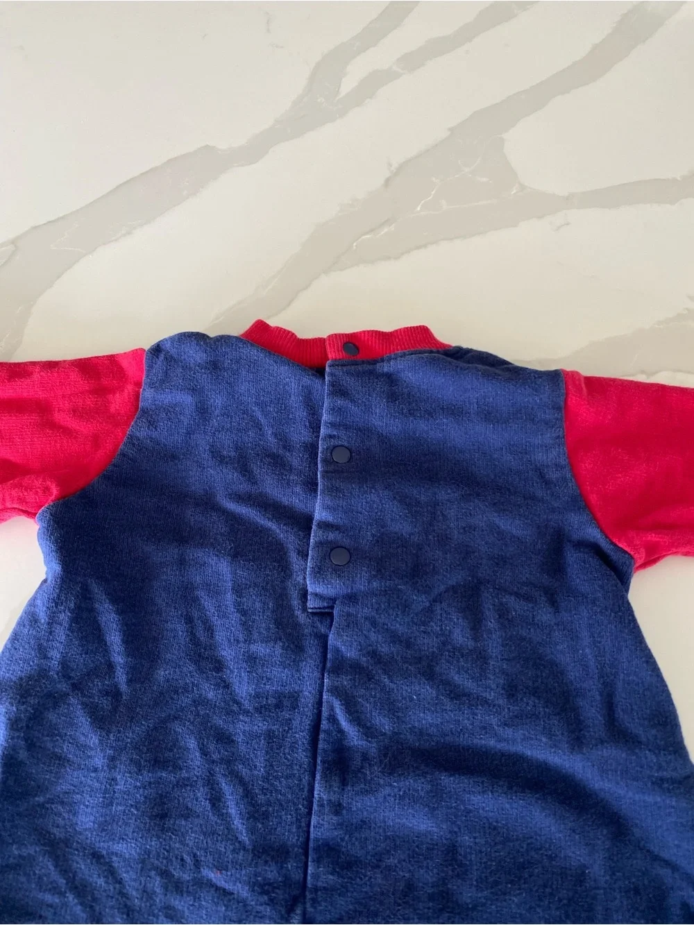 VTG 80’s 90’s Little Me 6 Months USA 100% cotton Football Embroidered Romper - Picture 10 of 10